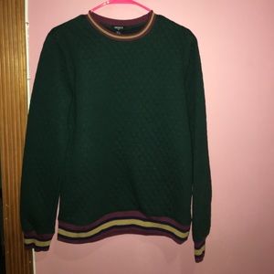 Dark Green Prep Pullover Sweater
